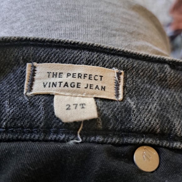 Madewell‎ The Perfect Vintage Jean Gray/Black Straight Leg Jeans 27T Inseam.29" - Picture 8 of 10